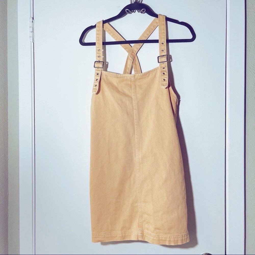 Pastel orange overall dress Size S